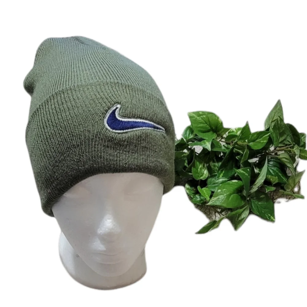 Nike Olive Green Logo Beanie Hat‎ One-Size